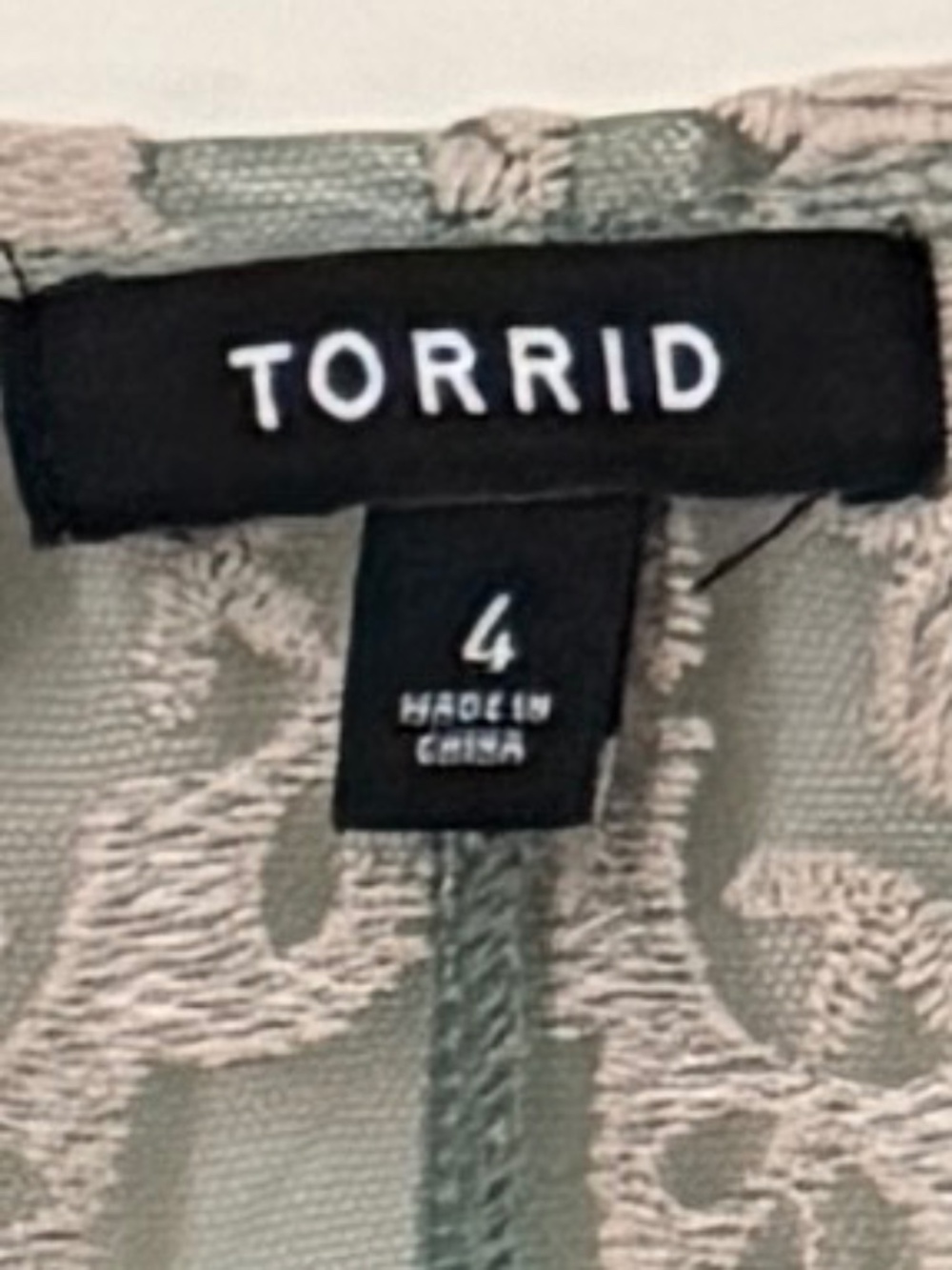 ** UPDATED!!!New, never worn, TORRID Olive LaceDuster, size 4 (NOT BloomCHic!) - Picture 2 of 3